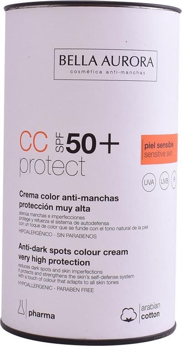 Goedkoopste Anti Bruine vlekken Zonnebrandcrème Cc Protect Bella Aurora SPF 50 (30 ml