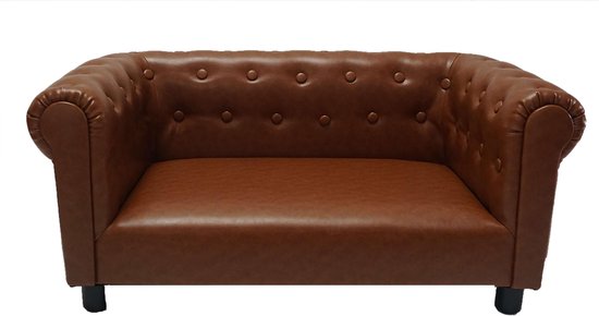 Sofa richy kunstleder bruin 93x58x41cm