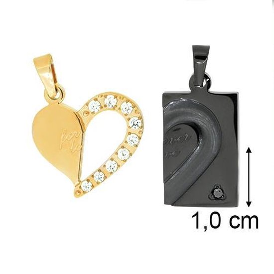 Blinx Jewels Stalen Hanger Hartje Plaatje Partner Steentjes Zirkonia Bol
