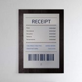 Receipt - Walljar - Wanddecoratie - Poster ingelijst