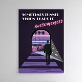 Walljar - Awesomeness - Muurdecoratie - Poster met lijst