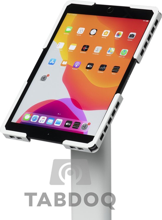 Tabdoq universele verstelbare tablet vloerstandaard combineerbar met Tablets en iPad van 10 tot 13 inch, zwart