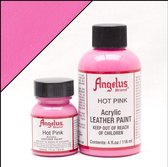 Teinture pour cuir Angelus Hot Pink 118ml / 4oz - Pour les surfaces en cuir lisse des chaussures, sacs et vestes