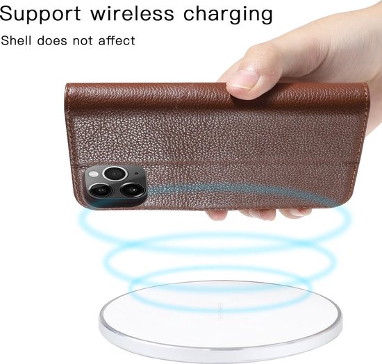 Bestcases Etui Portefeuille En Cuir Véritable Etui Pour Téléphone iPhone Xs Max - Marron