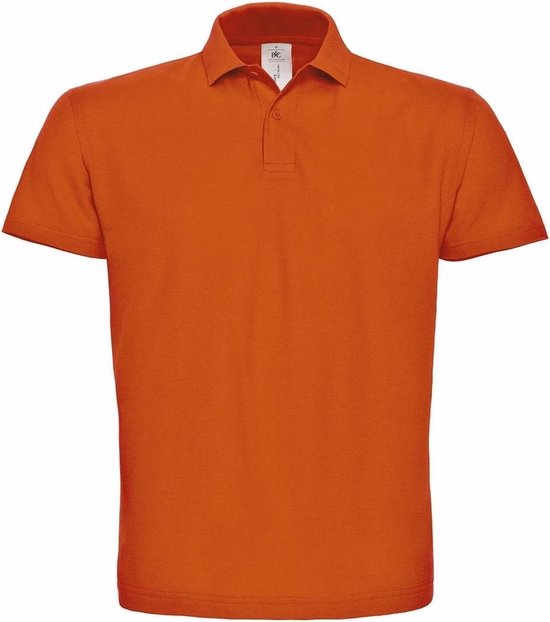 Oranje poloshirt basic van katoen voor heren - grote maten - katoen - 180  grams - polo | bol.com