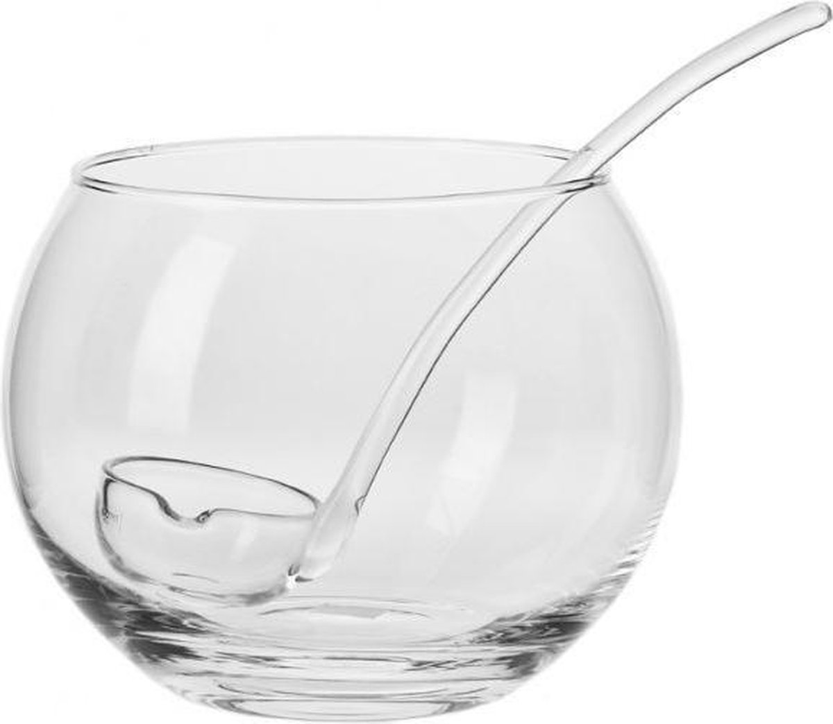 Krosno Punch bowl met lepel - Kristaline glas - 4 liter - Krosno