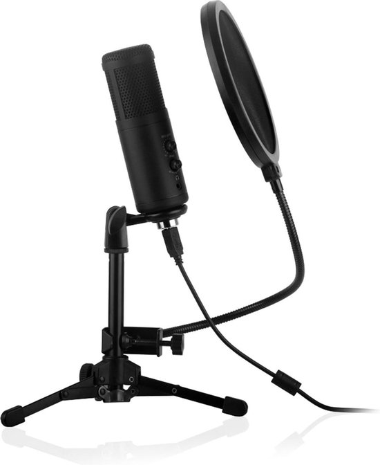 Reizen Spreek luid Uitrusten YONO Microfoon voor PC met Popfilter – Podcast Studio Streaming – Gaming  Microphone –... | bol.com