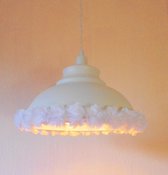 Funnylight kids lamp stoer metaal nieuw in crème met witte organza rand Design hanglamp voor de baby kinder tiener slaap kamer