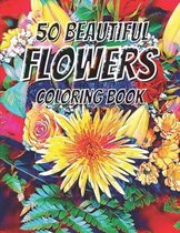 50 Beautiful Flowers Coloring Book