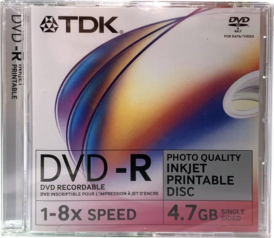 DVD+R TDK 4.7GB - Confezione Singola Per Dati E Video