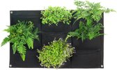 Vertical Garden Basic ® - 9x poches - Vertical Green Jardin Outside - 80x50cm - Zwart - Feutre durable
