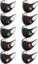 Wasbare kerst mondkapjes ( 10 stuks) | Leuk kerstcadeau | Christmas gift | Facemask