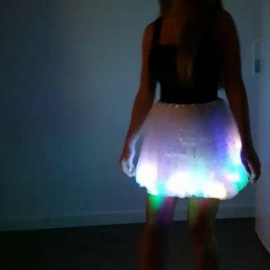 Tutu, jupon adulte avec des lumières colorées, rouge