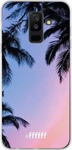 Samsung Galaxy A6 Plus (2018) Hoesje Transparant TPU Case - Sunset Palms #ffffff