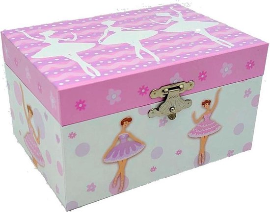 Sieradendoos Drie Danseressen - Muziekdoosje met Dansende Ballerina - Simply for Kids van Simply for kids — afbeelding 3