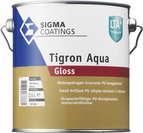 duidelijk Horzel Expertise Sigma Tigron Aqua 2,5 liter RAL 9010 | bol.com