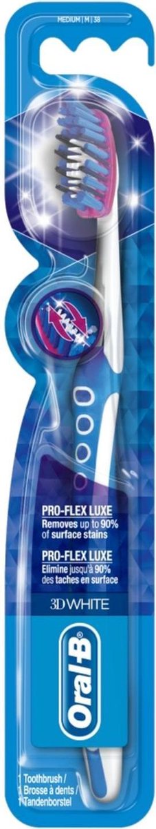 Oral-B 3D White Pro-Flex Luxe Tandenborstel - 1 Stuk - Medium