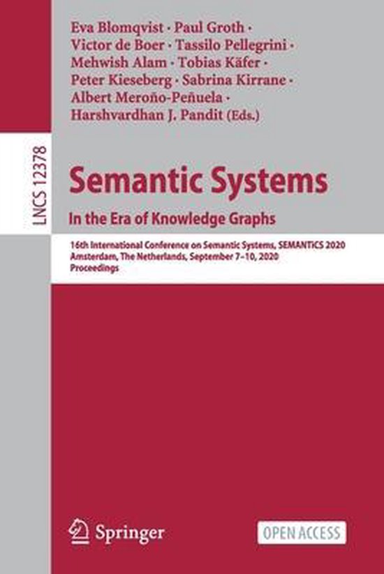 Semantic Systems In the Era of Knowledge Graphs - cover