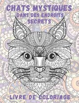 Chats mystiques dans des endroits secrets - Livre de coloriage