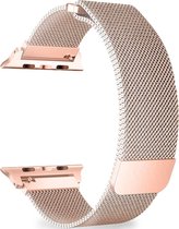 Eyzo Milanees bandje - geschikt voor Apple Watch Series 1 / 2 / 3 / 4 / 5 / 6 - 38 / 40 mm - Rose Goud
