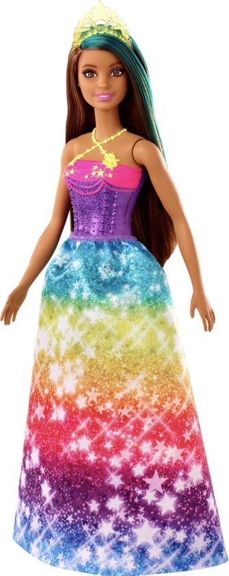 Barbie Dreamtopia Prinses Donker Haar - Barbiepop