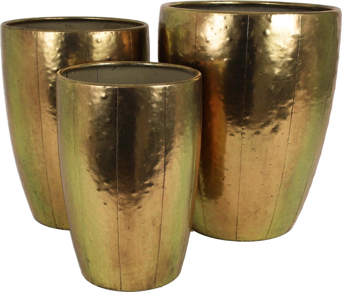 Wants&Needs Bloempot Metaal Goud 38.5 X 38.5 X 49.5 S/3