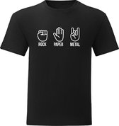 T-Shirt - Casual T-Shirt - Fun T-Shirt - Fun Tekst - Muziek - Music - Rock paper Metal - Maat L