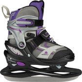 Nijdam 3175 Junior Figure Skate - Ajustable - Semi-Softboot - Zwart/ Violet - Taille 34-37