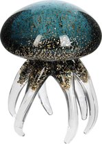 Wants&Needs Ornament Jelly Fish Glas Blauw 10 X 10 X 14.5