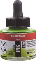 Amsterdam Acrylic Inkt Fles 30 ml Olijfgroen Licht 621