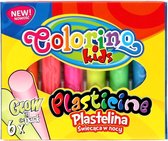 Colorino Kids 6x pâte à modeler Glow dans le noir
