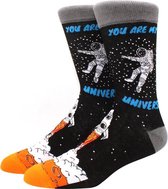 GrandSock heren sokken zwart  print ruimte 40-46
