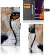 Bookcase Geschikt voor Samsung Galaxy Note20 Ultra Hoesje Cheetah