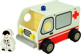 houten ambulance | I'm Toy kiddy vehicle | houten voertuig - speelgoed | ambulance | kleuters en peuters