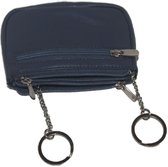 Dubbel sleutelbeursje met 2 ringen navy blue