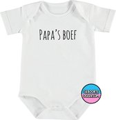 Romper - Papa’s boef - maat 98/104 - korte mouwen - baby - baby kleding jongens - baby kleding meisje - rompertjes baby - kraamcadeau meisje - kraamcadeau jongen - zwanger - stuks