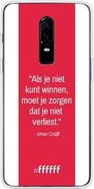 OnePlus 6 Hoesje Transparant TPU Case - AFC Ajax Quote Johan Cruijff
