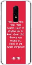 OnePlus 6 Hoesje Transparant TPU Case - AFC Ajax Clublied #ffffff
