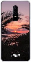 OnePlus 6 Hoesje Transparant TPU Case - Pretty Sunset #ffffff