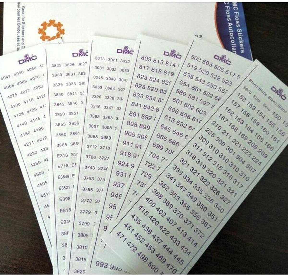 Diamond Painting DMC stickers - 630 stickers - 6 velletjes