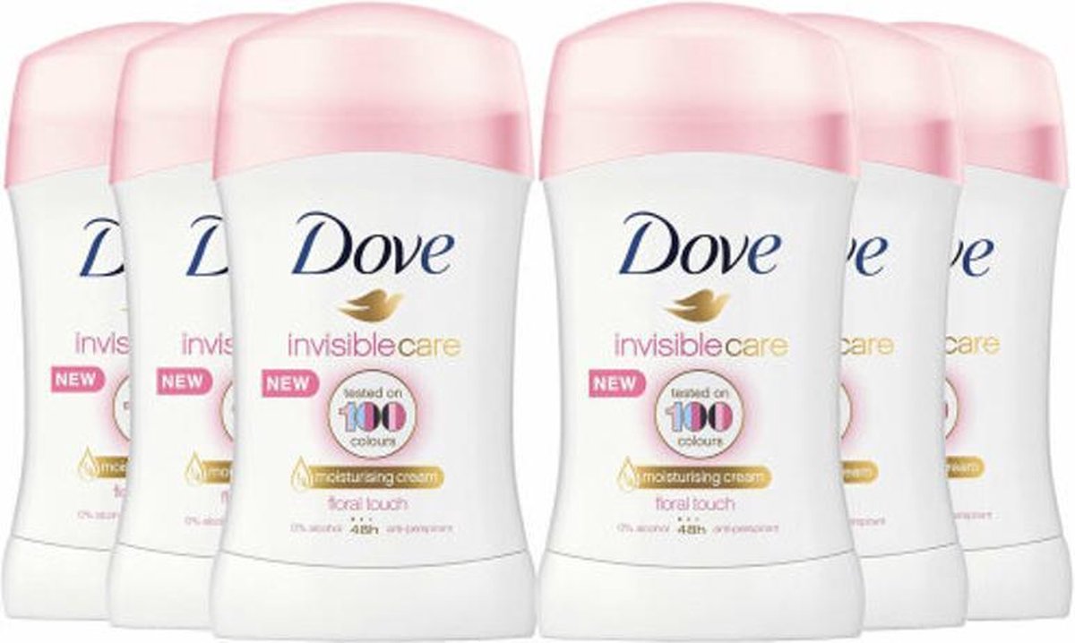 Dove Deodorant stick Invisible Care Floral touch 6 x 40ml