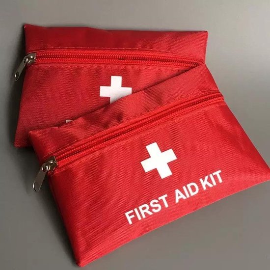 Vorm van het schip tint hoofdstad Handig EHBO tasje voor onderweg - First Aid Kit - Rood & Wit | bol.com