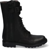 Braqeez 420751-589 Meisjes Biker Boots - Zwart - Leer - Ritssluiting