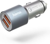 Hama Auto-oplader Qualcomm® Quick Charge 3.0 2-voudige USB Metaal
