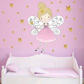Muursticker | Toverfee | Sterren | Wanddecoratie | Muurdecoratie | Slaapkamer | Kinderkamer | Babykamer | Jongen | Meisje | Decoratie Sticker