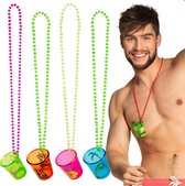 Boland - Ketting Shotglas Hawaï assorti - Volwassenen - Unisex - - Hawaii - Strandfeest - Themafeest