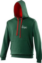 FitProWear Multicolour Hoodie Unisex - Groen / Rood  - Maat XL - Dames - Heren - Trui - Sporttrui - Sweater - Hoodie - Katoen / Polyester - Trui Capuchon - Sportkleding