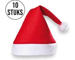 Kerstmutsen - 10 stuks - verkleedfeestje