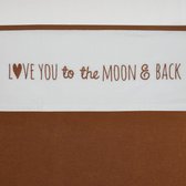 Meyco ledikant laken Love you to the moon & back - 100x150 cm - Camel