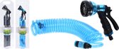 Garden Pro - Garden hose - 7.5 meter - met sproeikop - blauw